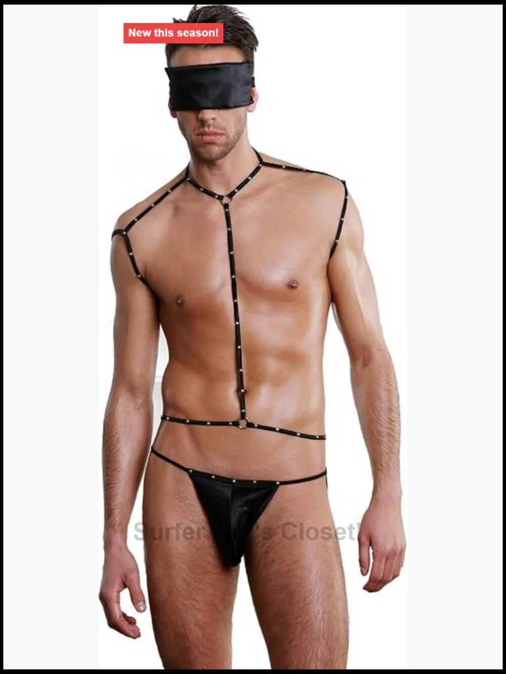 Sexy Bunny Costume for Men, Polyester Lingerie, Halloween Outfit